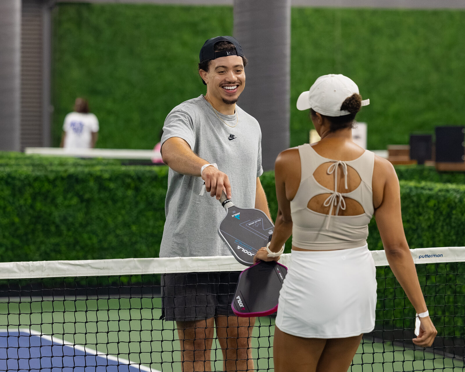 Players shaking hands after a game